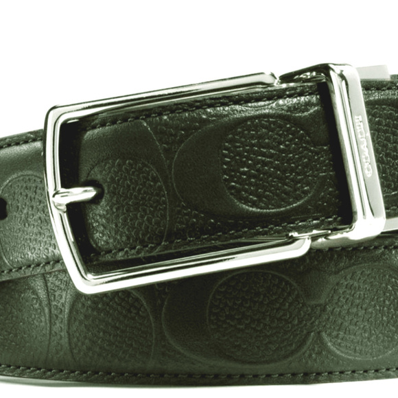 NWT Black Coach Belt Signature Leather - Picture 1 of 7